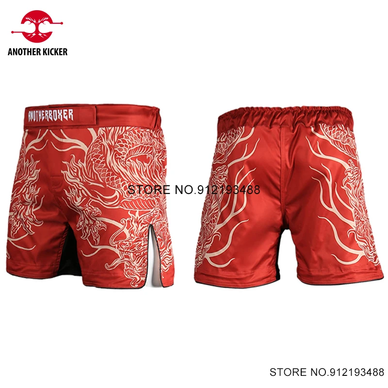 MMA Shorts Dragon Grappling Kickboxing Fight Shorts Men Women Junior High Cut Gym Martial Arts Muay Thai Boxing Training Pants