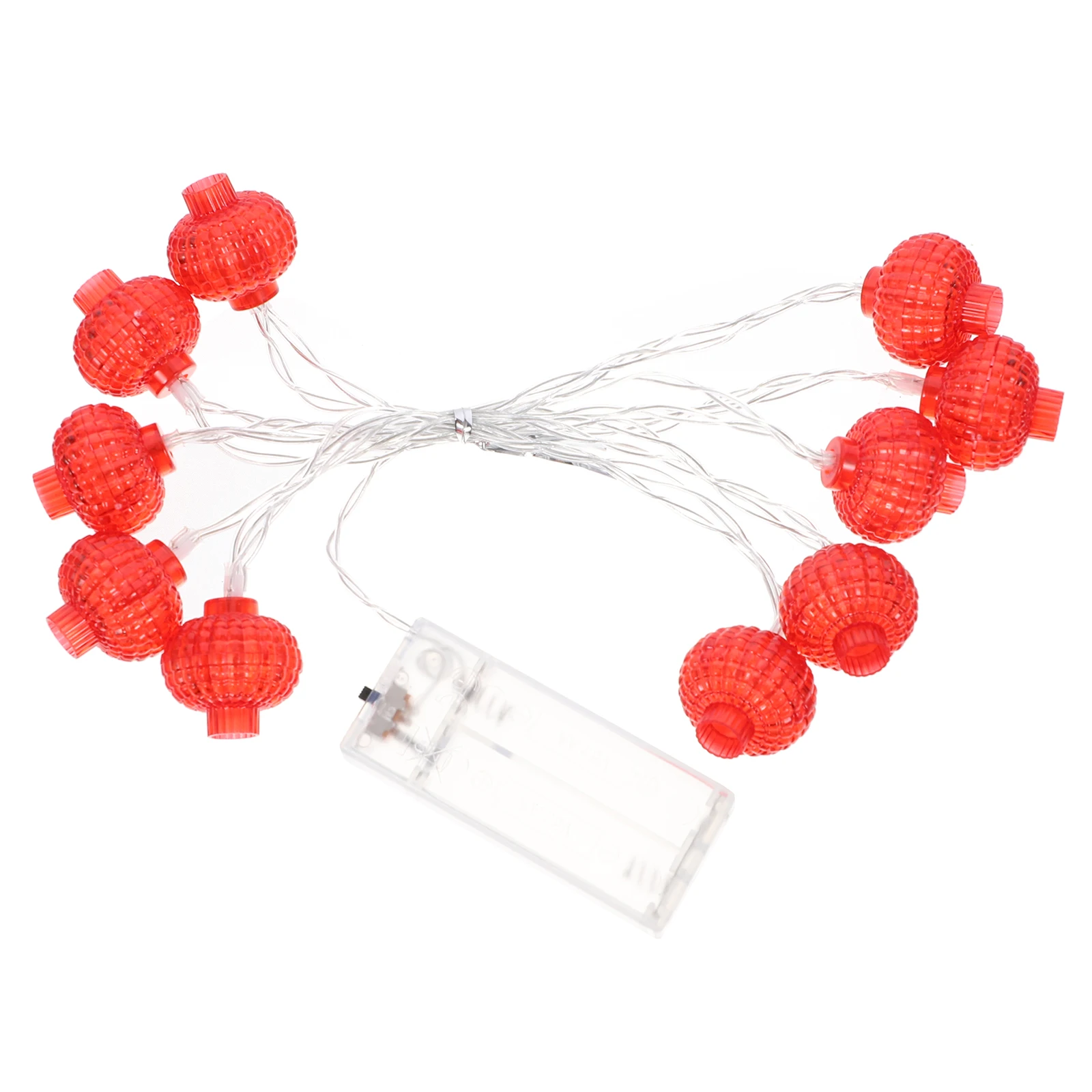 

1pc Led String Lights Red 2021 New Year Hanging Decoration For Home Yard Balcony Party Festival Spring Lantern Pendant