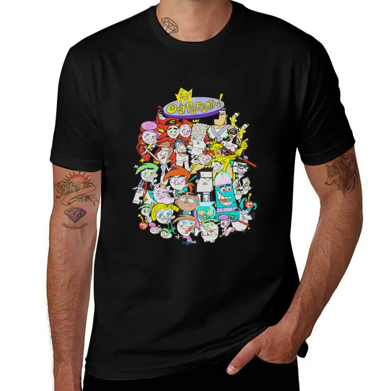 Day Gift Nickelodeon The Fairly Oddparents Total Character Christmas T-Shirt t shirts for man pack cotton T-Shirt
