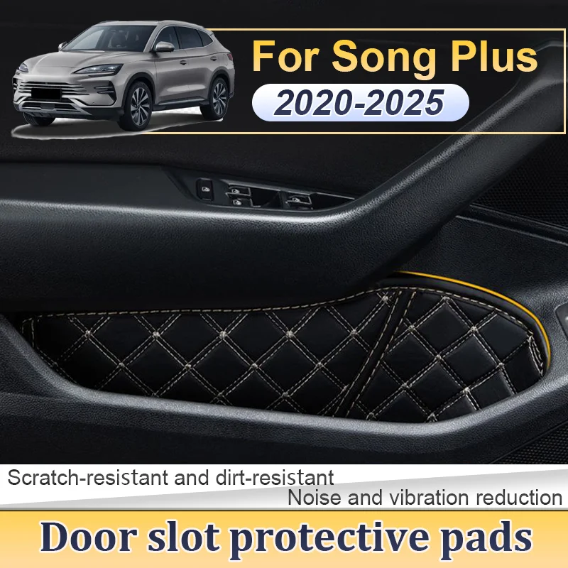 For BYD Seal U Sealion 6 Song Plus 2020~2025 Door Groove Mat Anti-dirty Non-Slip Pad Gate Slot Storage Box Mat Car Accessories