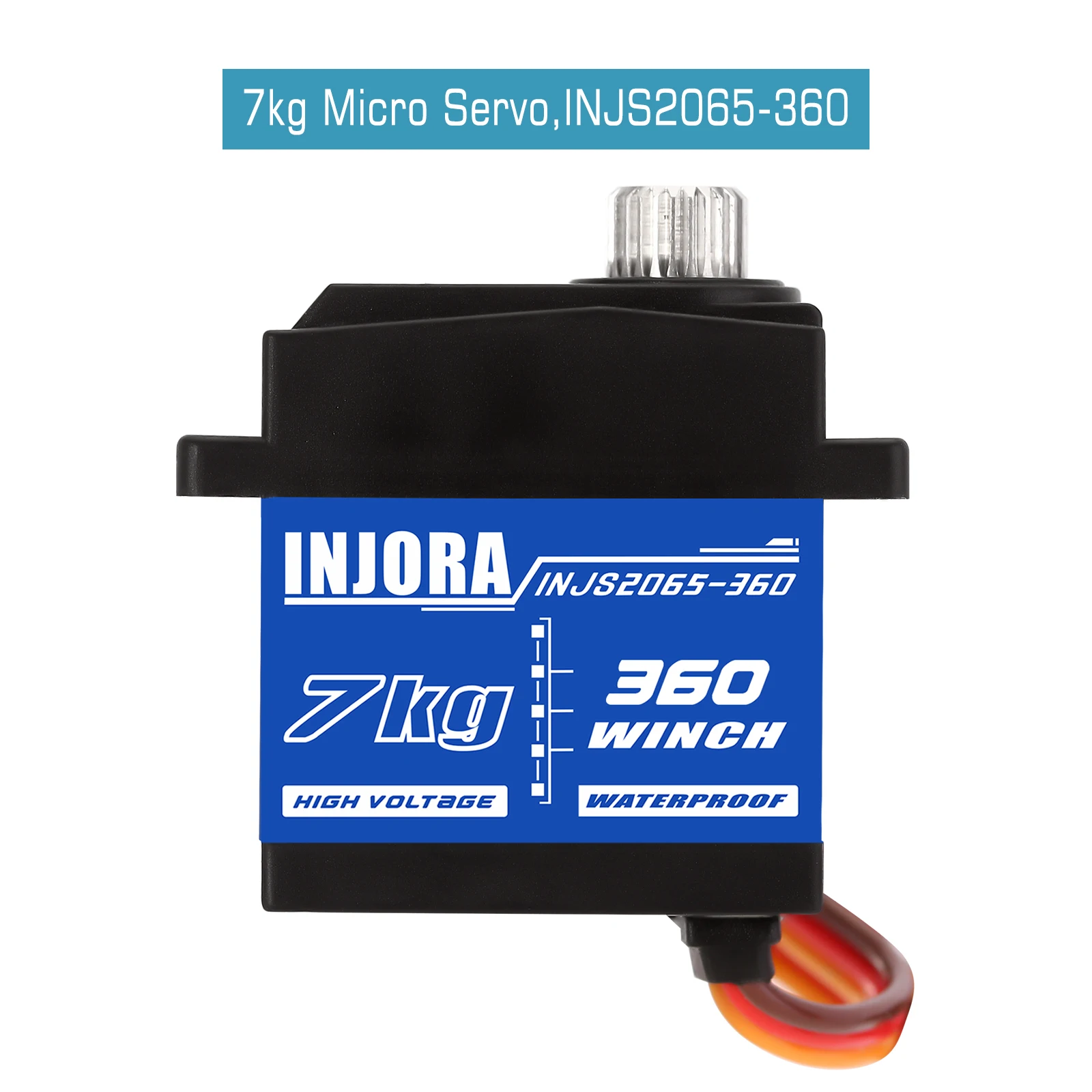 INJORA Tow Truck Crane Kit & INJS2065-360 Winch Servo for 1/24 SCX24
