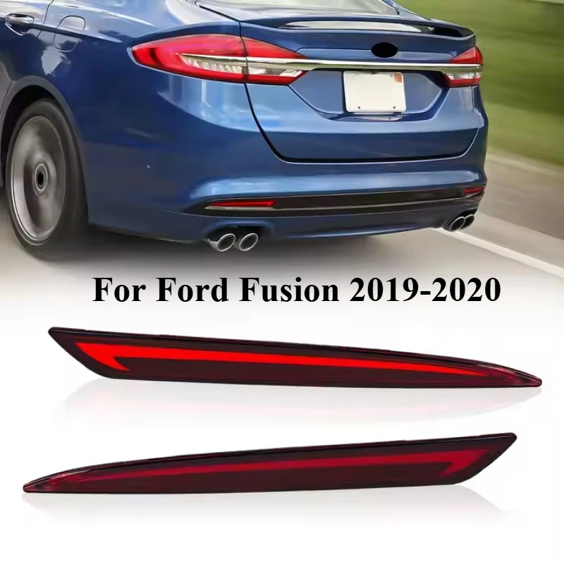 

Для Ford Fusion Mondeo 2019-2020 Автомобильный светодиодный задний бампер, высококачественный задний фонарь, отражатель, противотуманный фонарь, стоп-сигнал, 2 шт.