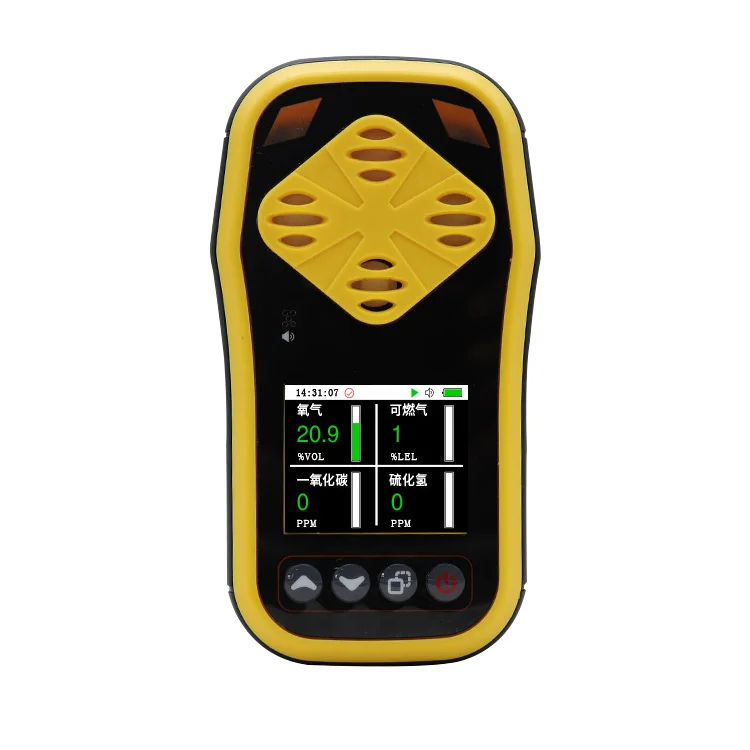 Upgradeportable O2 H2S Co Ex 4 In 1 Multi Gaslekzoeker Handheld Brandbaar Gaslekzoeker