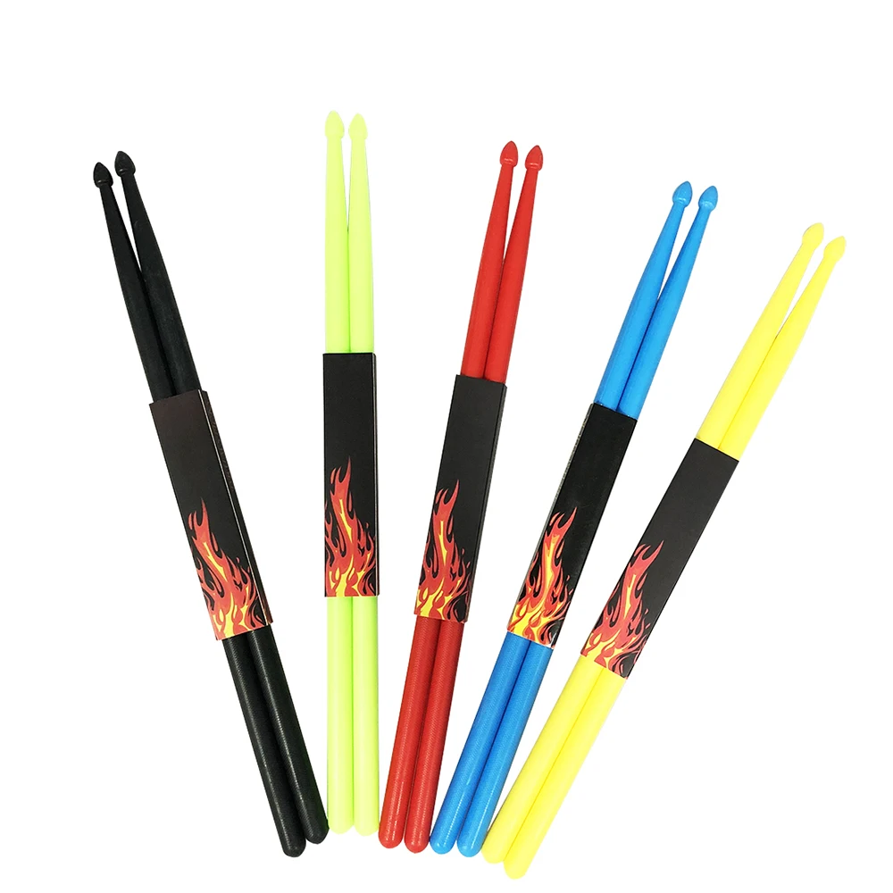 IRIN 1Pair Drum Sticks 5A Nylon Professional Drumsticks Colorful Drum Stick Percussion Instrument Accessories Drum Set Kit Parts