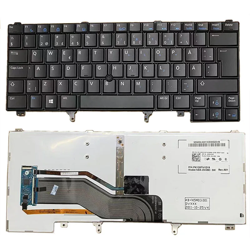 

New US DE SD SW UK SP Backlit For Dell Latitude E6420 E6430 E6440 E6220 E6320 E6330 E5420 E5430 Laptop Keyboard