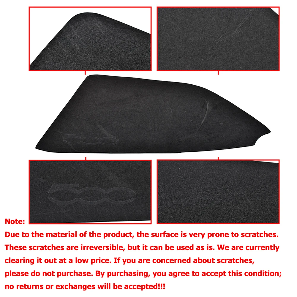 Airbag-Abdeckung für Fiat 500 2007–2021, seitliches Instrumententafel, Airbag-Gehäuse mit Logo – Detail 1