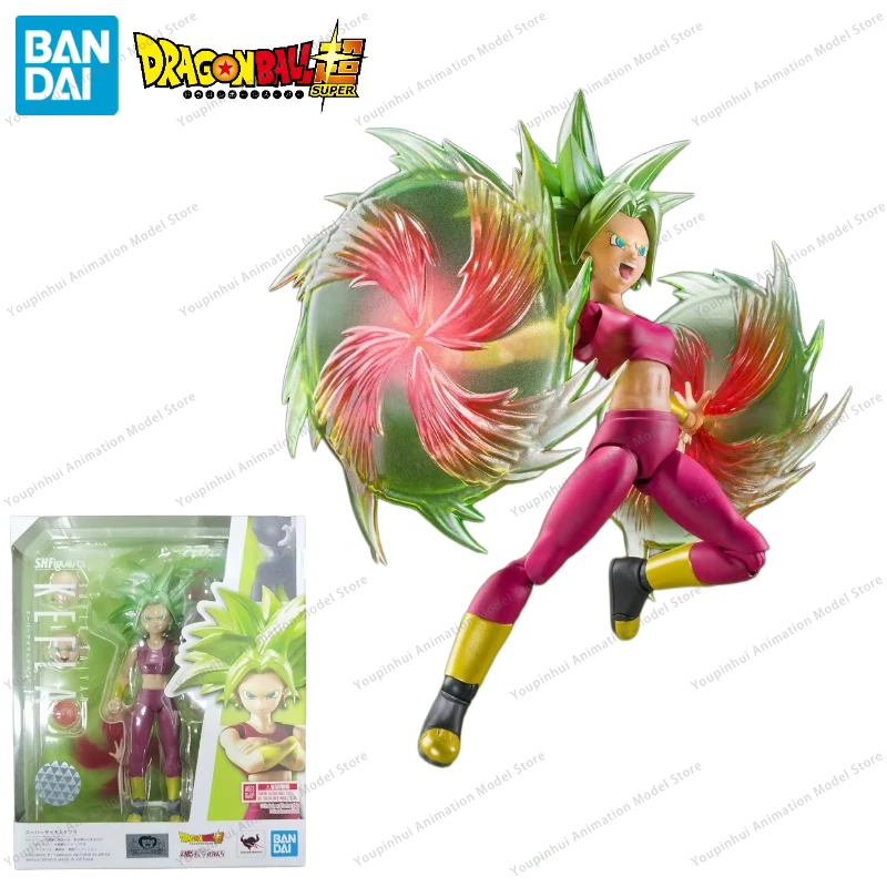 Bandai-figura de acción de Dragon Ball Super Saiyan Kefla, modelo de PVC Original de S.H.Figuarts, juguetes coleccionables