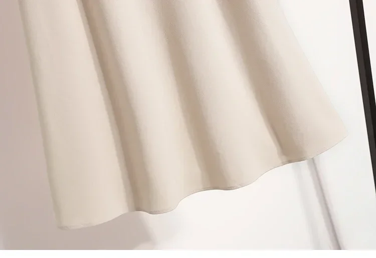 Koreanischer Stil, einfarbig, hohe Taille, elastischer Bund, Damen-A-Linien-Röcke, Alltagskleidung, Frühjahr/Herbst 2026, neu, elegant, vielseitig. – Detail 14