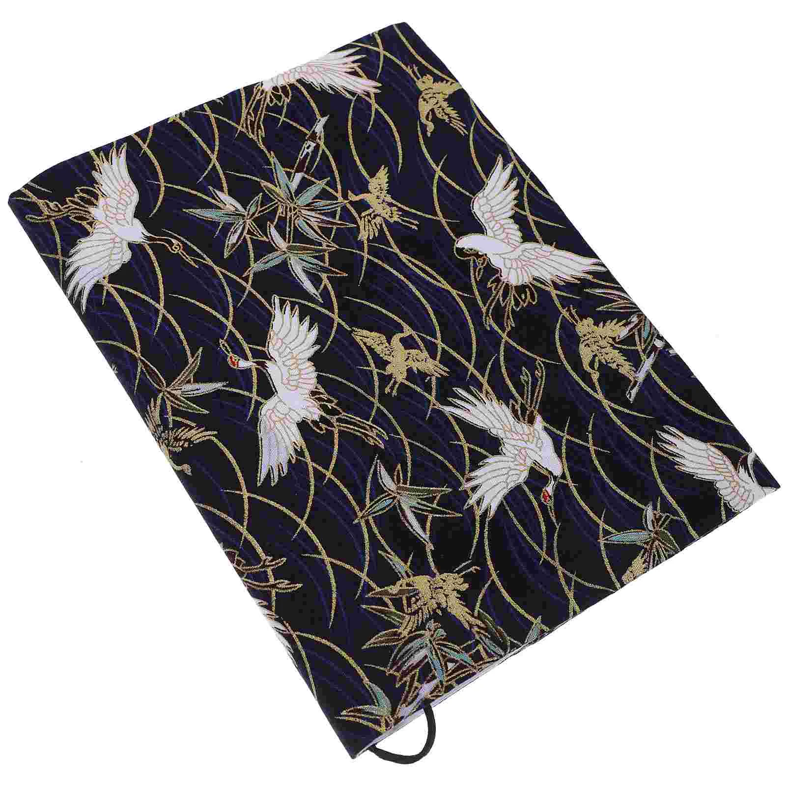 

Crane Cloth Book Sleeve A5 Cover Exquisite Protective Flowers Books Decorative Delicate Student Dust Protector