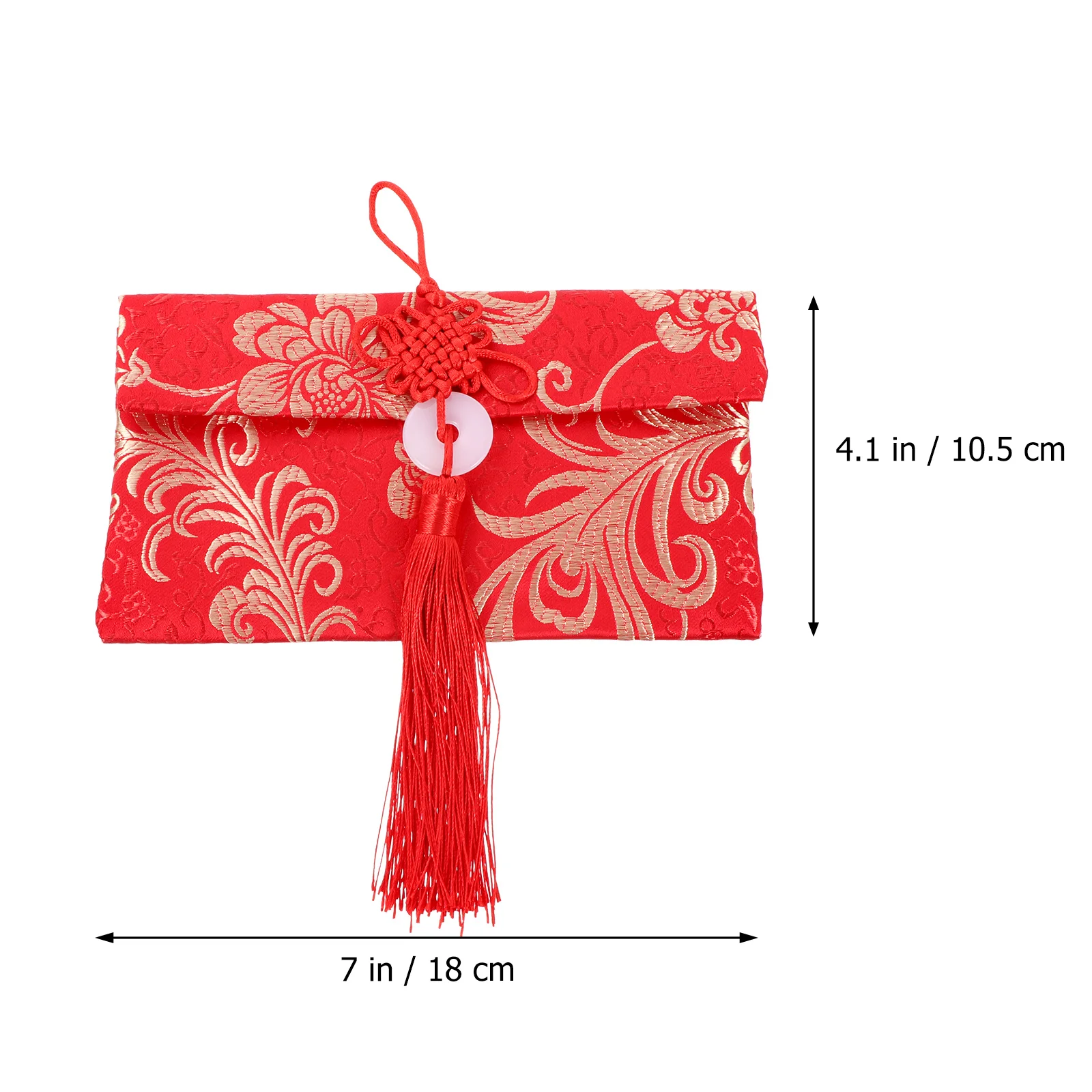 

2Pcs Chinese New Year Red Envelopes Silk Money Bags Festive Embroidery Good Birthday Wedding Special Occasions