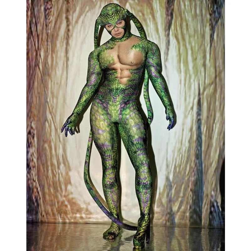 Personalizzato Halloween Party Beast Python Esagerato Horror Ball Giochi di ruolo Bar Ds Leading Dance Team GoGo Performance Costume
