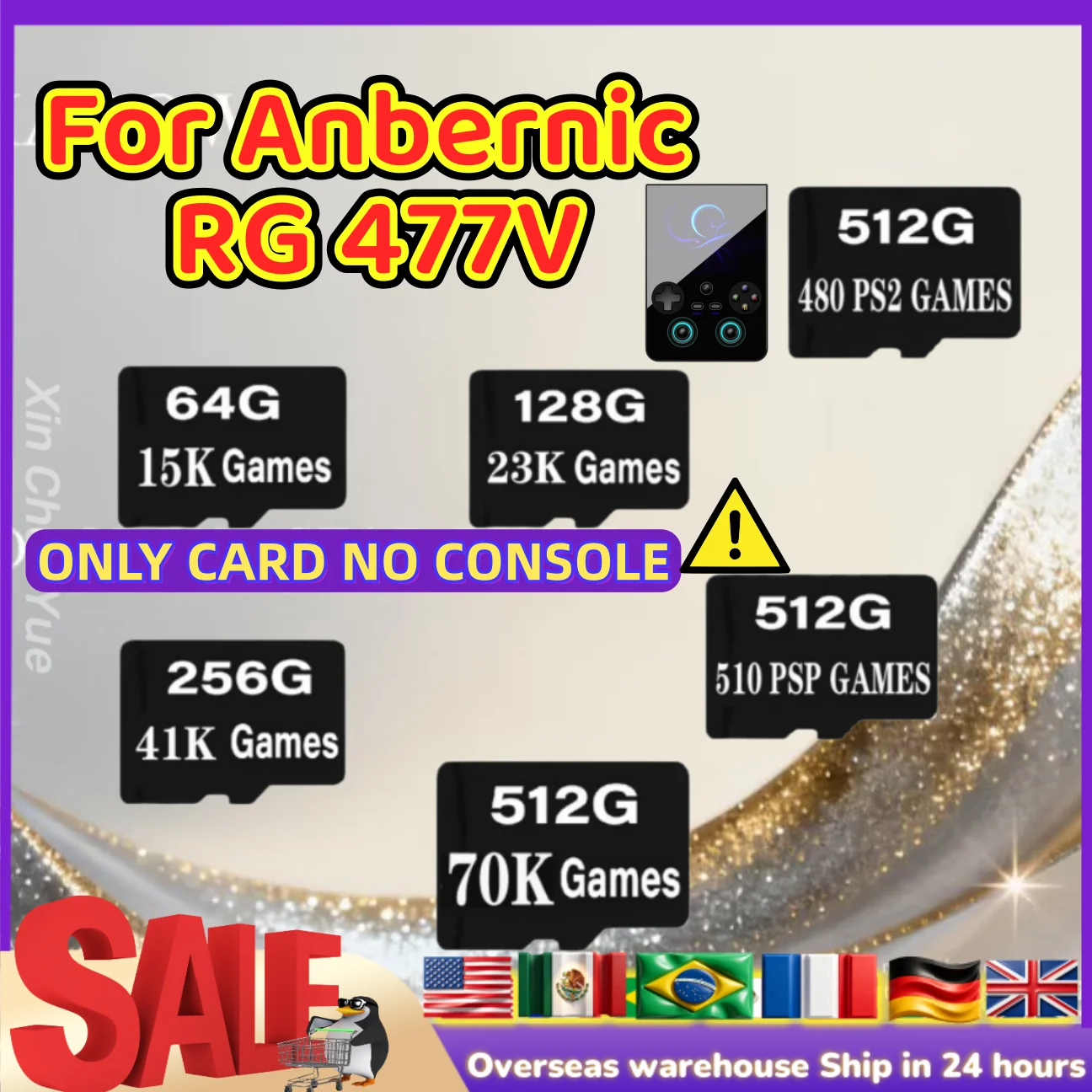 Retro Gaming Console - Cartão de Memória ANBERNIC RG477V Plug&Play