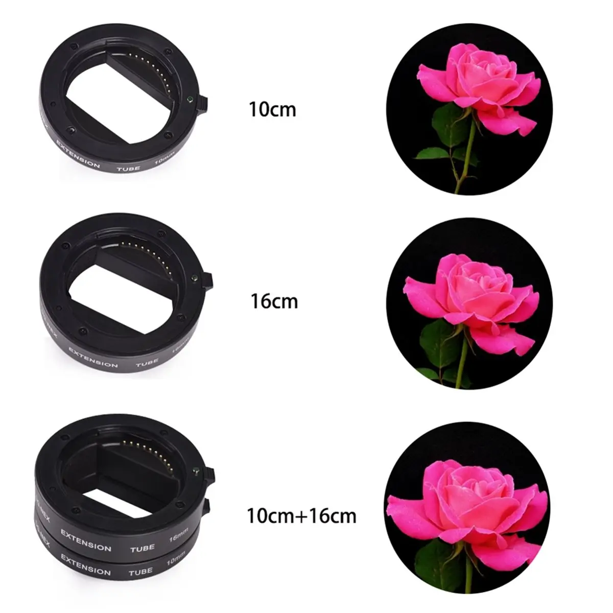 Auto Focus Macro Extension Tube Ring for E-Mount A6300 A6500 A6000 A7 A7II A7III A7SII NEX-7 Lens Close-Up Ring
