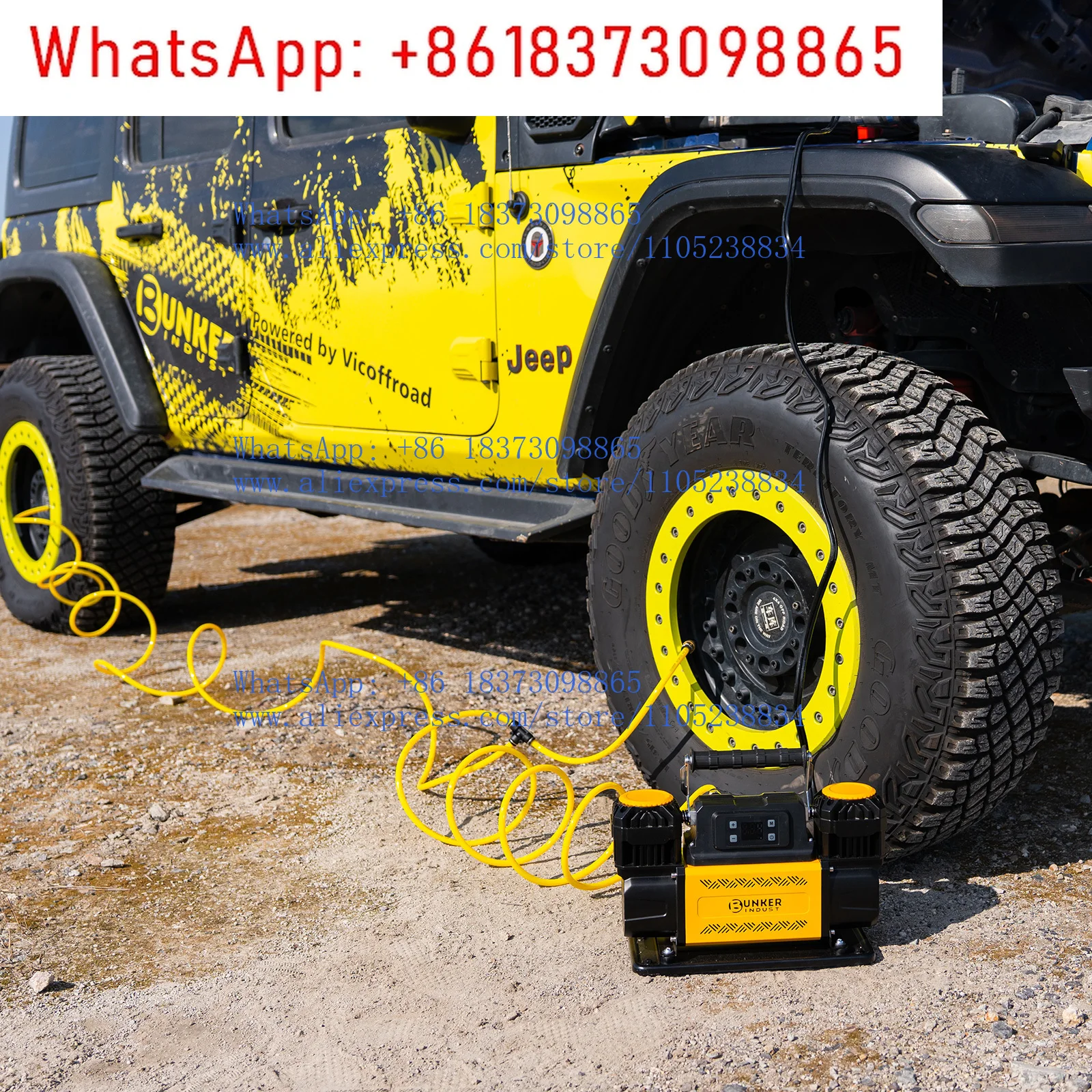 Portable 12V Air Compressor Dual Tire Inflator with Digital Pressure Gauge for Cars, SUVs, Trucks, Tractors