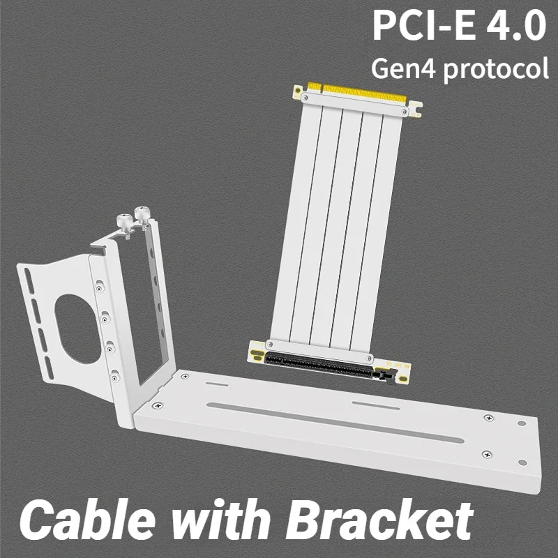 

PCIe 4,0 вертикальный кабель подъемника ATX GPU 4,0 X16 PCI Express подъемник Gen4 гибкий высокоскоростной 90-градусный кронштейн подъемника