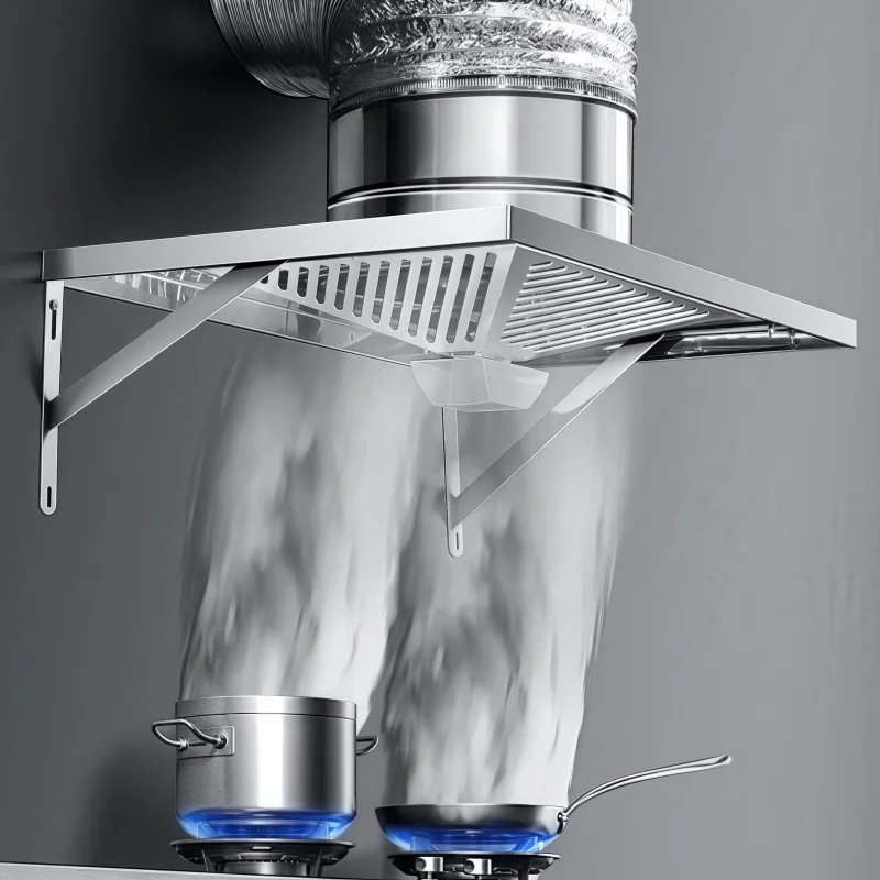 ไฟฟ้า 6 นิ้วสแตนเลส Range Hood ไอเสียพัดลมห้องครัวระบายอากาศ EXTRACTOR พัดลมสําหรับ Apartment SMOKE Hood