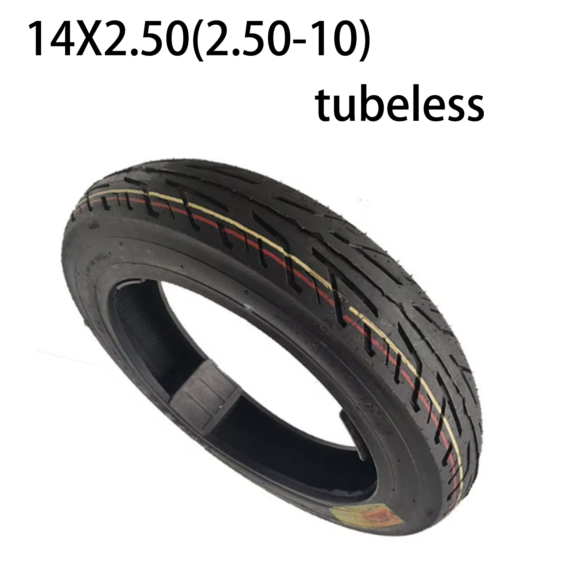 إطارات بديلة 14 بوصة 2.50-10 إطارات دون أنابيب 14x2.50 إطار مقاوم للاهتراء للدراجات الكهربائية والدراجة الإلكترونية #1