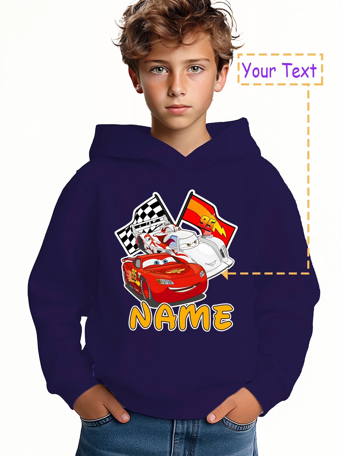 MINISO Racing flag hoodie - Cars flag racing, custom 