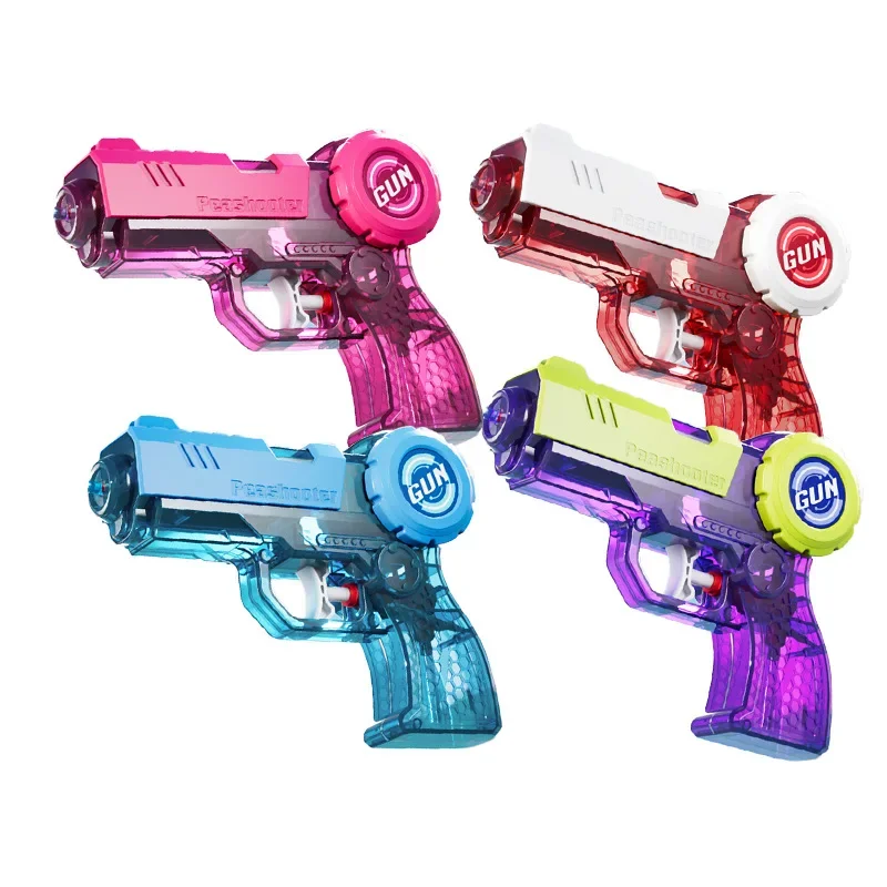 Auto Blowback Water Gun Transparent Safe Water Blaster Manual Squirt Gun for Kids Water Play Toy for Summer Pool Interactive Fun