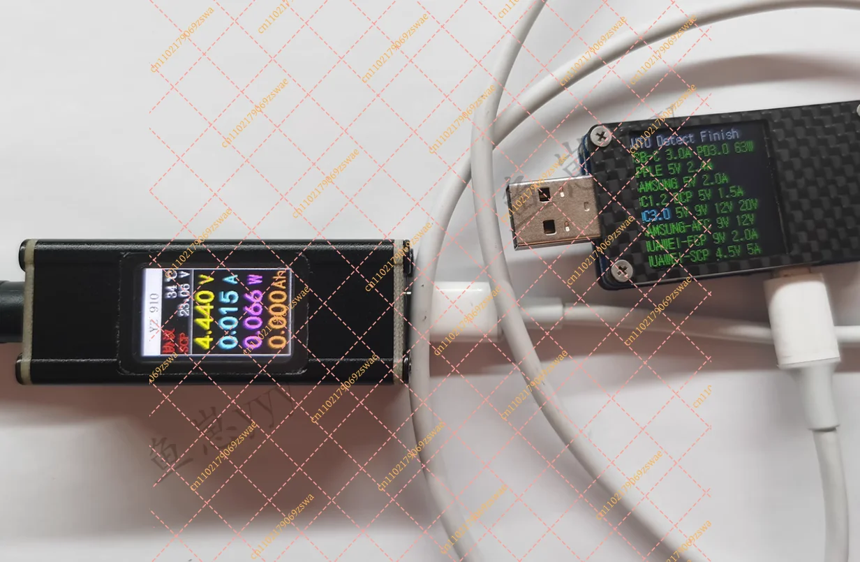 Fast charging module IPS color screen display, car desktop charger, multi-port, multi-protocol fast charging