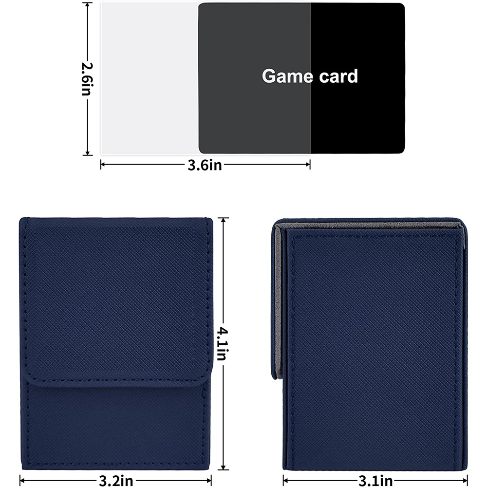 100+PU Leather PVC Free PREMIUM High Quality Strong Hold Large 100+Card Storage CASE TCG Cards DECK BOX CARDS Protecter