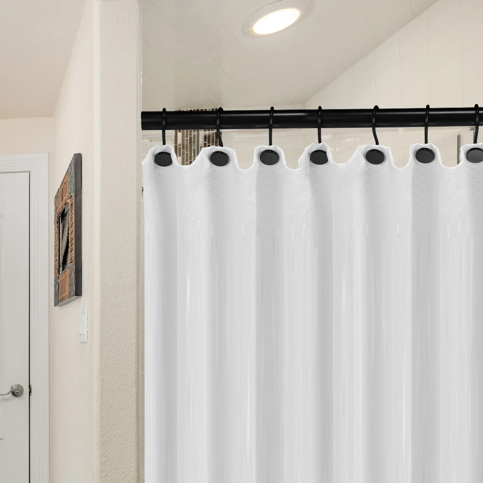 

12 Pcs Curtain Hook Shower Hooks for Curtains Hangers Matte Western Bath Metal Hanging