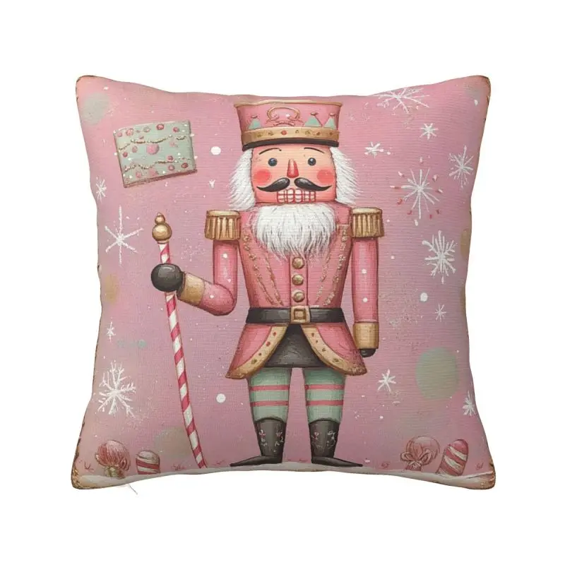 

Custom Luxury Candy Land Christmas Nutcracker Sign Cushion Cover Velvet Throw Pillow Case