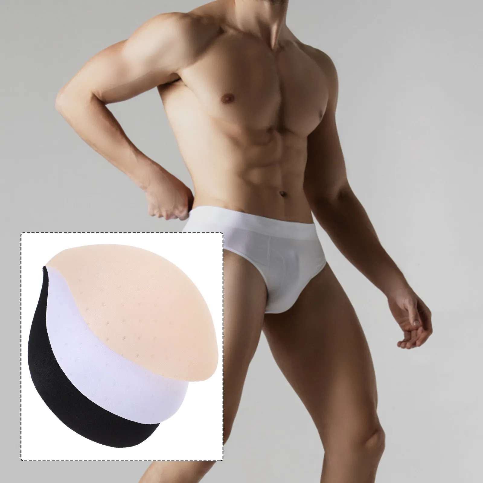 

3Pcs Men Underwear Sponge Pad Cushion Support for Swimwear Briefs Shorts Comfortable Protective Underwear Pad