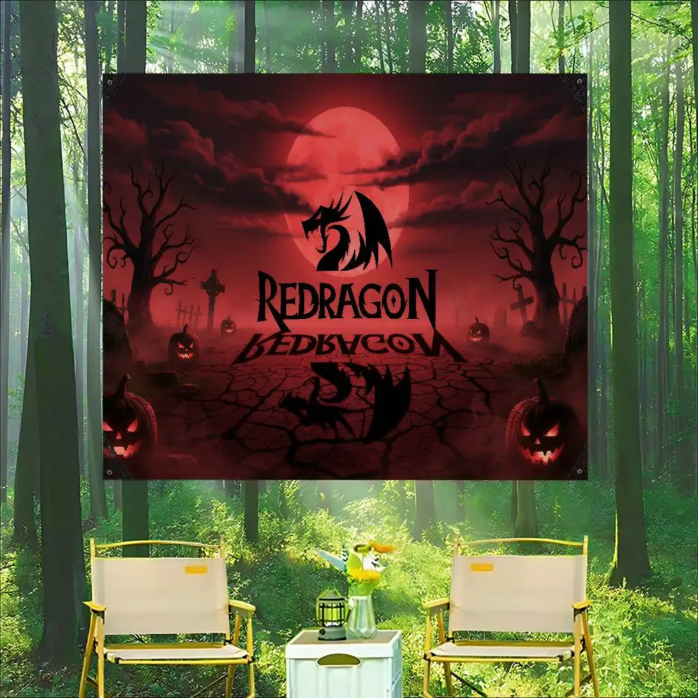 Redragon Cool Beautiful Anime Family Gatherings Outdoor Atmosphere Flags Camping Decorations Banners
