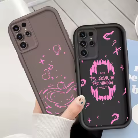 Fashion Art Butterfly Cartoon For Samsung Note 20 S24 S23 S22 S21 S20 Ultra Plus FE A25 A23 A22 A15 A31 5G Eye Ladder TPU