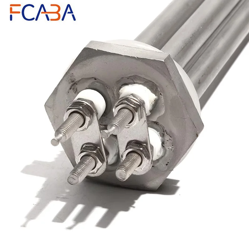 1 Inch BSP Thread DC 12V/24V/36V/48V 200W/300W/600W Heating Element for Solar Water Heater 304 Stainless Steel Tubular Heater