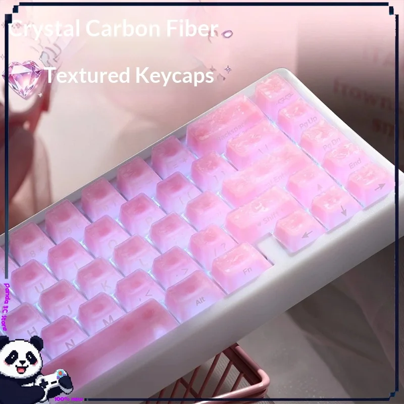 XVX EV63 Jelly Magnetic Switch Mechanical Keyboard Crystal Carbon Fiber Texture Side Print Keycaps Universal Office Desktop Gami