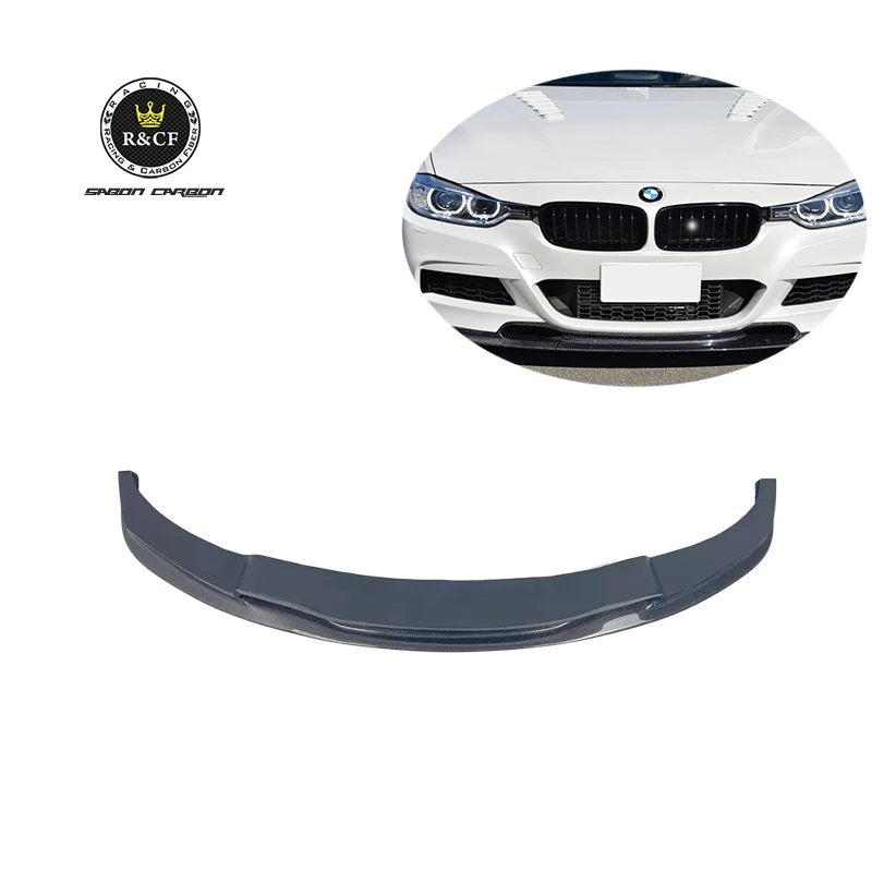 Customization  F30 3 series Vor style Carbon Fiber Front Bumper lip Spoiler 12-19 F30 F35 3 series M-tech