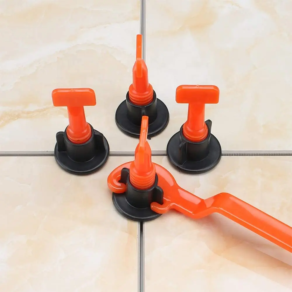 Reusable Tile Leveler Spacers Tile Leveling System Kit with Cross-shaped Tile Spacers Tools for Wall Floor Tile Adjustment