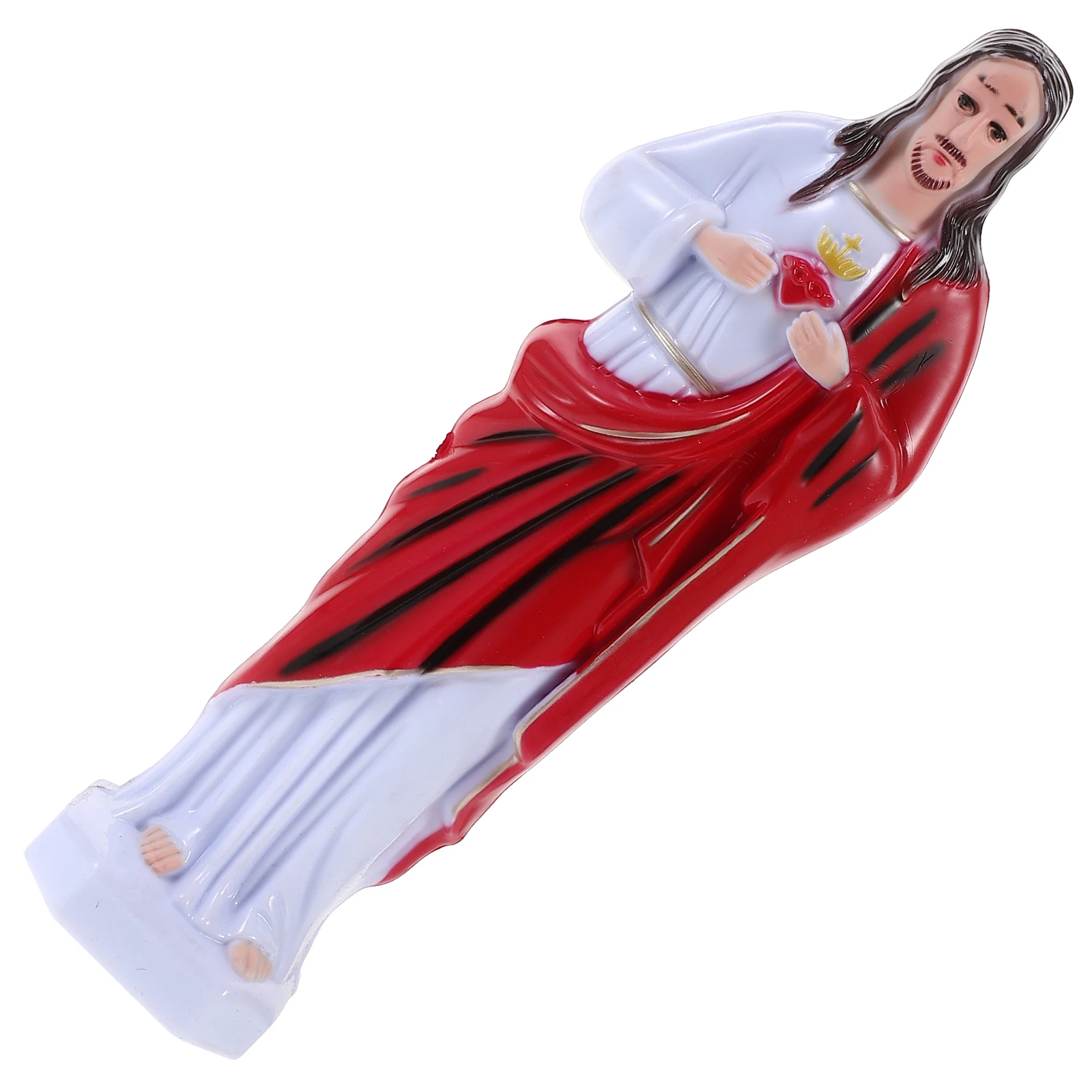

Red Statue Catholic Decor Classic Figure Red Cloth Jesus Model Church Home Decor Miniature Figurine Desktop Holy Statue Jesus