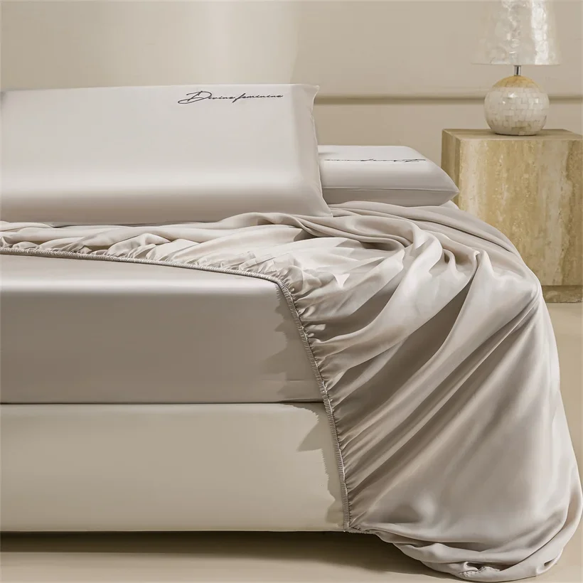 100% Eucalypthus Lyocell Bed Sheet Set, 4/6Pcs Bedding Sheets Sets, Lightweight Wrinkle-Free Cooling Fitted Sheet Pillowcase