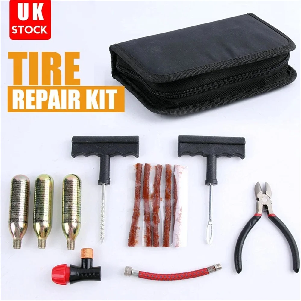 AliExpress NONE 1 Set Tire Tyre Repair Kit Puncture Tubeless Tools Emergency Bike Motorcycle Car Tire Repair Tool Set with Rubber Strips