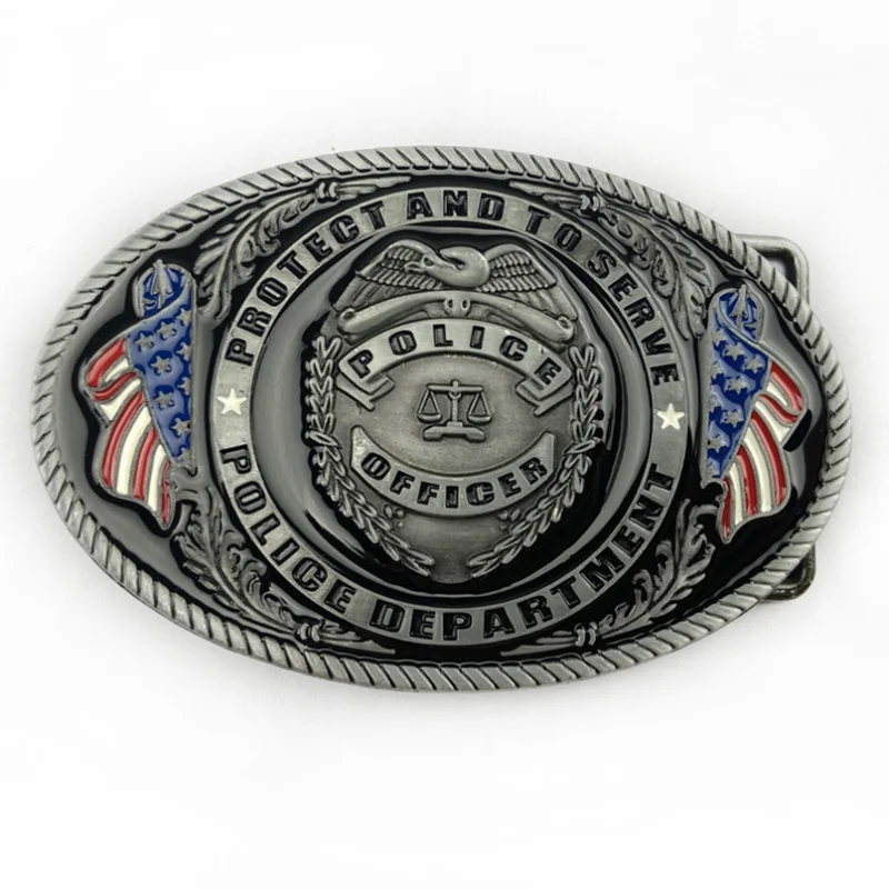 Amercian Police Officer Belt Buckle Suitable for 4cm Wide Belt Jeans Accessories