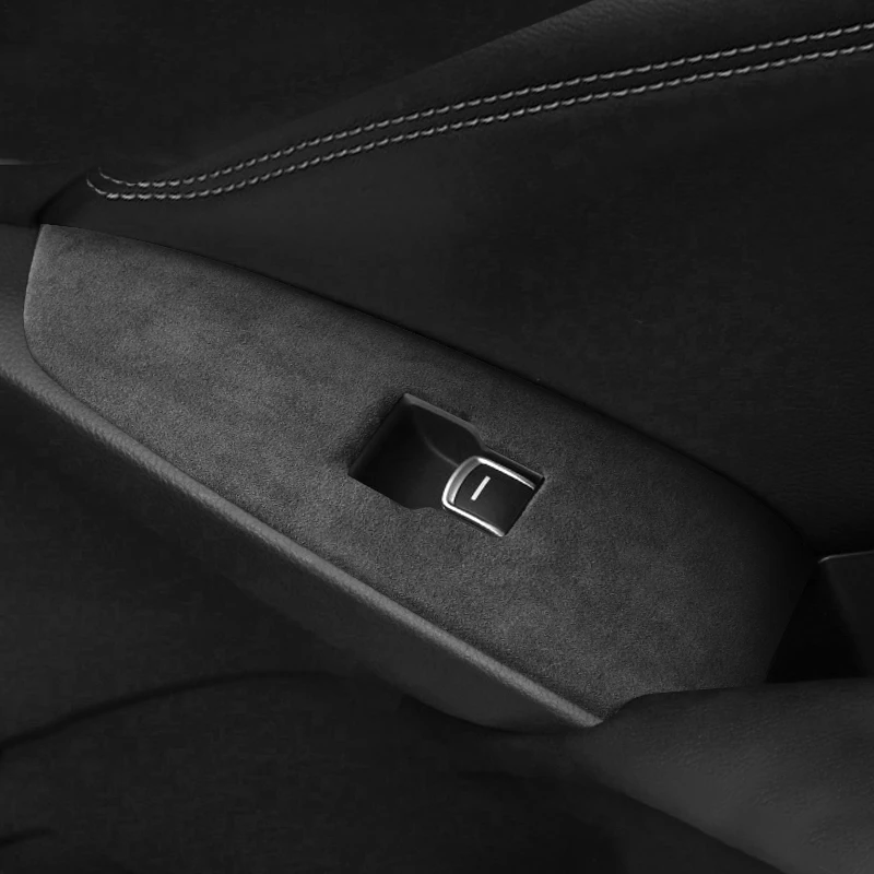 For Honda Accord 2018-23 ABS Alcantara Door Glass Lifting Panel Decorative Frame Patch