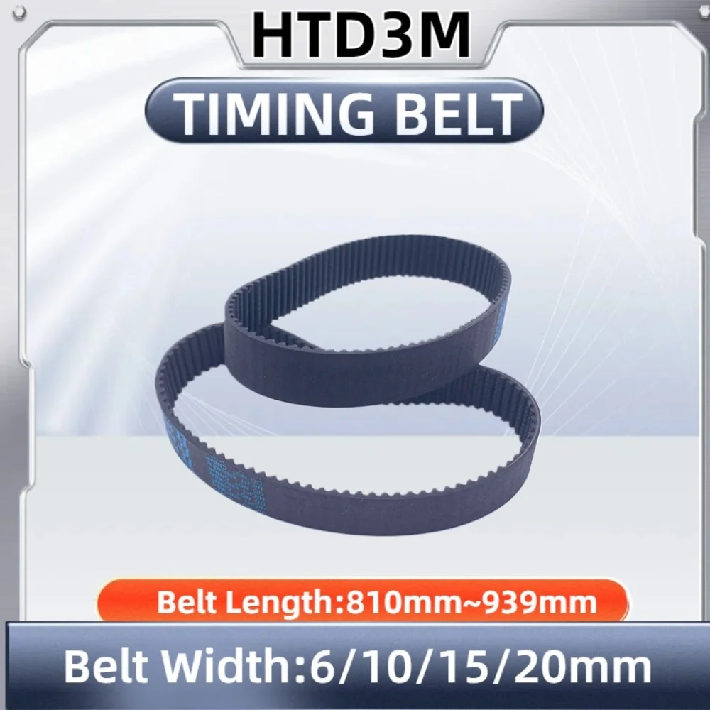 HTD 3M Timing Belt Length 810 813 816 822 825 831 837 840 843 852 861 885 900 915 939mm Belt Width 6~20mm 3M Closed Loop Belt