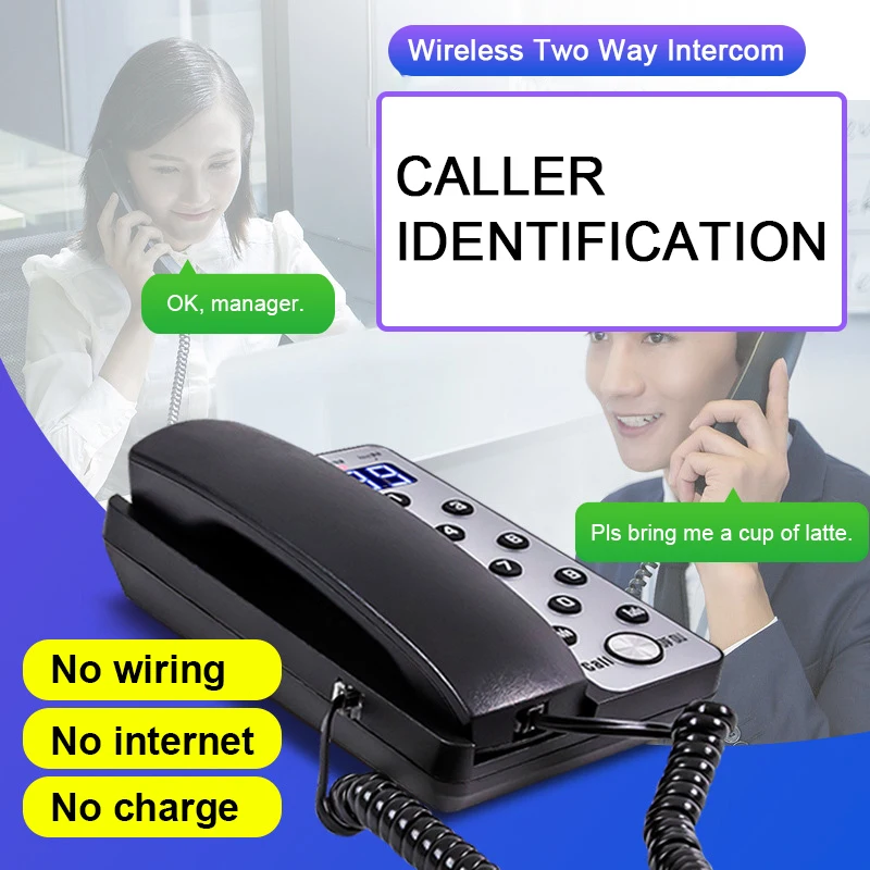2026 Daytech Wireless Two-Way Audio Office Intercom Long Range signal Cover Telephone Intercom