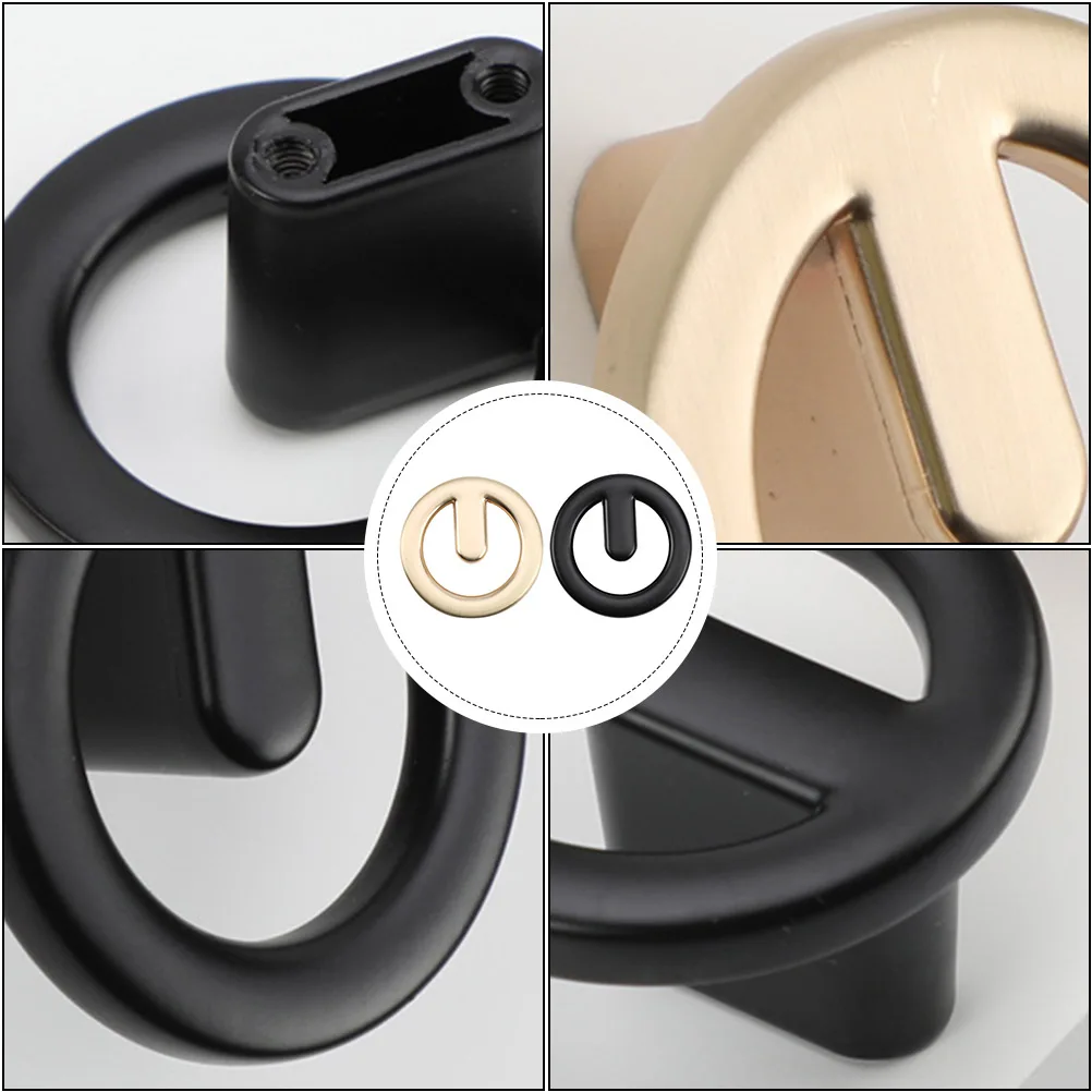 

2pcs Cabinet Knob Simple Design Golden Black Furniture Pull For Drawer Cabinet Handle Decorative Hardware Accessories