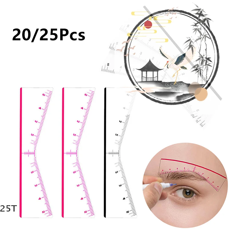 

Одноразовые самоклеящиеся трафареты для бровей (20/25 шт.) – направляющие для татуажа бровей, инструмент для перманентного макияжа