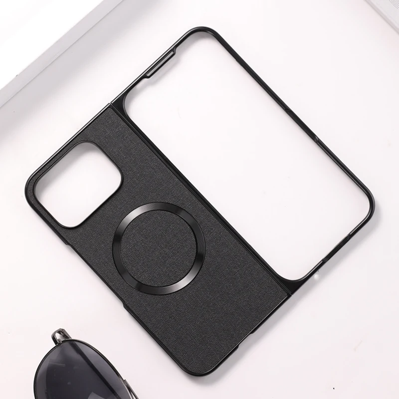 Case Google Pixel 9 Pro Fold Magnetic Wireless Charging Case Cloth Texture Hard Plastic Phone Cover for Magsafe Case