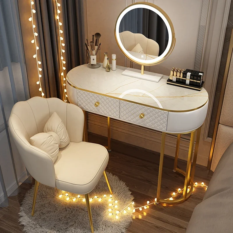 

Bedroom Furniture Makeup Dressing Table with Mirror Dresser Room Drawers Makeup Vanity Desk Chest of Drawers Schminktisch
