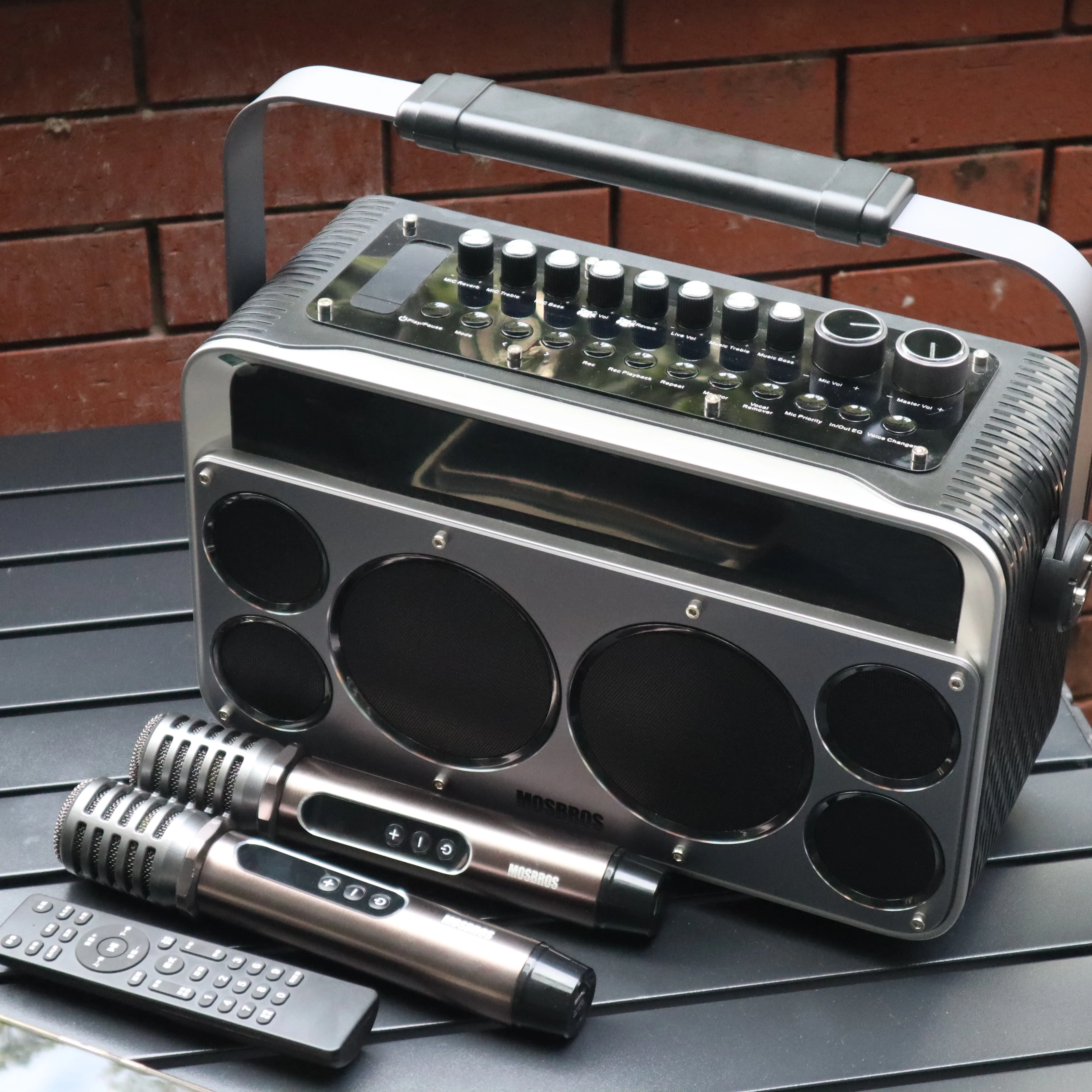 150W High Power Wireless Karaoke Speaker Blue Tooth Microphone Home KTV Karaoke Machine Handle Speaker With Microphone