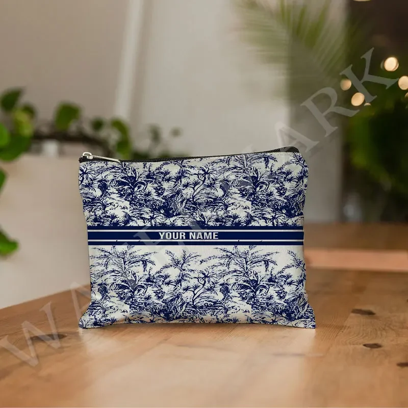 Bolsa de cosméticos de marca de lujo para mujer, carteras para mujer, bolsos de mano, organizador de viaje de flores, bolsa de maquillaje de diseño de lujo