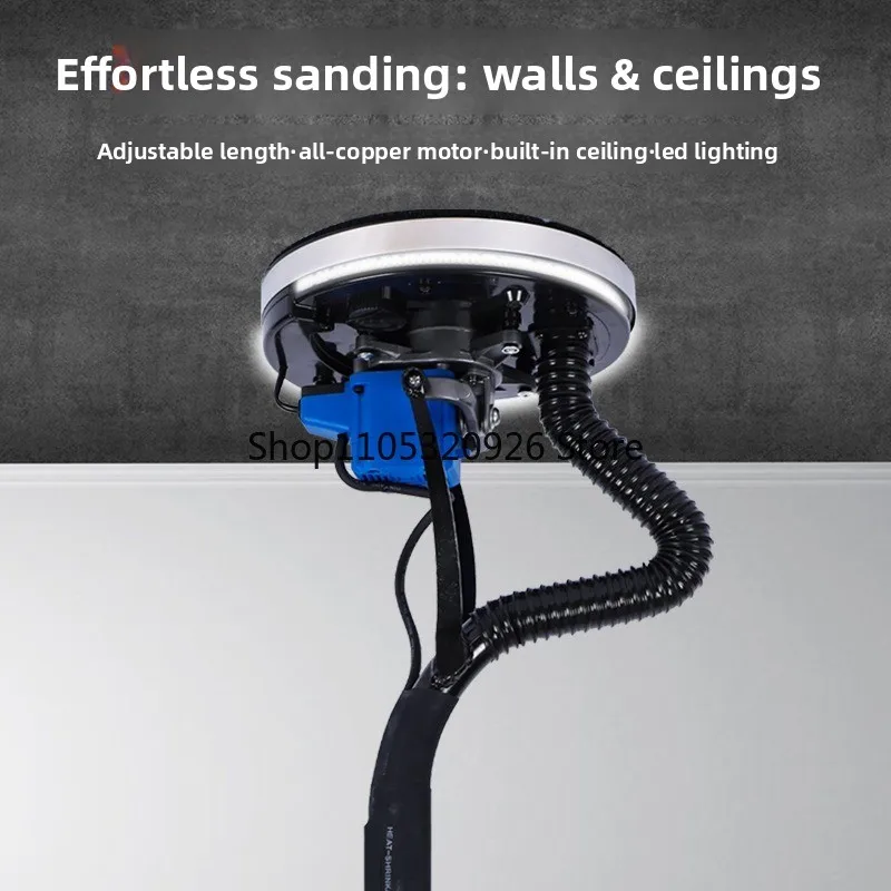 9 inch 225 self-adhesive sandpaper machine long pole wall grinder polishing machine wall dust-free self-priming grinder