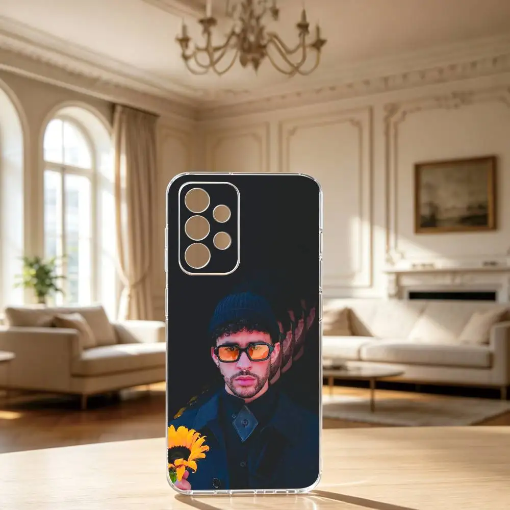 R-Rapper B-Bad B-Bunny Phone Case For Samsung S25,S24,S21,S22,S23,S30,Ultra,S20,Plus,Fe Transparent Cover Gift