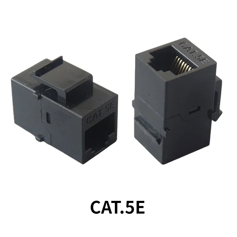 10 conectores de escalera Ethernet LAN CAT.5E, acoplador enchufable RJ45 hembra a hembra, enchufe 5E, negro, blanco, amarillo, azul